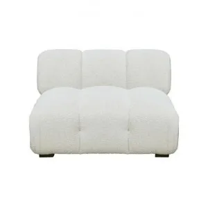Hugo Boucle Fabric Modular Sofa, Armless Chair, Vanilla by MRD Home, a Sofas for sale on Style Sourcebook