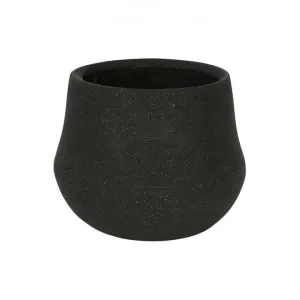 Ana Polystone Planter Pot, Extra Small, Black by MRD Home, a Plant Holders for sale on Style Sourcebook