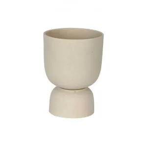 Blanche Polystone Planter Pot, Small, Sand by MRD Home, a Plant Holders for sale on Style Sourcebook