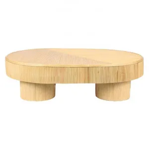 Letitia Rattan Oval Coffee Table, 130cm, Natural by MRD Home, a Coffee Table for sale on Style Sourcebook