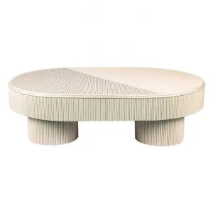 Letitia Rattan Oval Coffee Table, 130cm, Ecru by MRD Home, a Coffee Table for sale on Style Sourcebook