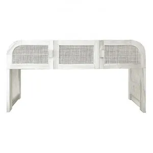 Grace Timber & Rattan Console Table, 140cm, Chalk by MRD Home, a Console Table for sale on Style Sourcebook