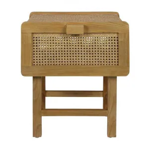 Zoe Timber & Rattan Bedside Table, Natural by MRD Home, a Bedside Tables for sale on Style Sourcebook
