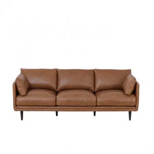 Lennox Mali Tan Leather Sofa - 3.5 Seater by James Lane, a Sofas for sale on Style Sourcebook