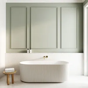 Bao Fluted 1700mm Freestanding Bath - Matte White by Bao Bath, a Bathtubs for sale on Style Sourcebook