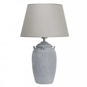 Nora Living Kalm Ceramic Table Lamp (E27) Grey by Nora Living, a Table & Bedside Lamps for sale on Style Sourcebook