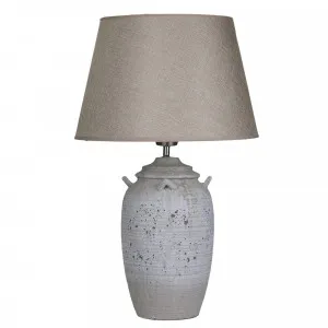 Nora Living Kalm Ceramic Table Lamp (E27) Sand by Nora Living, a Table & Bedside Lamps for sale on Style Sourcebook