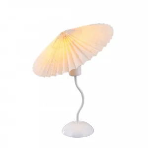 Nora Living Kurtsy Pleated Table Lamp (E27) White by Nora Living, a Table & Bedside Lamps for sale on Style Sourcebook