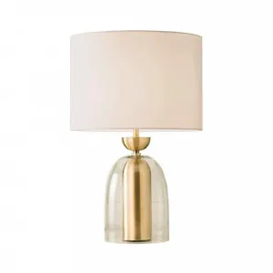Mayfield Martha Glass and Brass Table Lamp (E27) White by Mayfield, a Table & Bedside Lamps for sale on Style Sourcebook