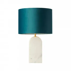 Mayfield Denby Marble Table Lamp (E27) Blue Velvet by Mayfield, a Table & Bedside Lamps for sale on Style Sourcebook