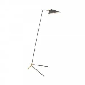 Mayfield Anika Floor Lamp (E27) Satin Brass & Grey by Mayfield, a Floor Lamps for sale on Style Sourcebook