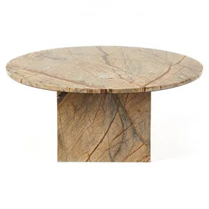 Vixen Marble Round Coffee Table, 90cm, Moca by M Co Living, a Coffee Table for sale on Style Sourcebook