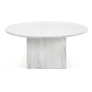 Vixen Marble Round Coffee Table, 90cm, White by M Co Living, a Coffee Table for sale on Style Sourcebook