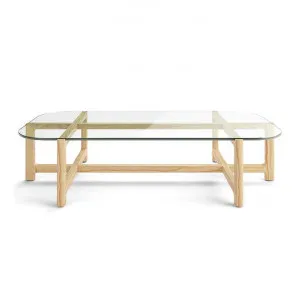 Quarry Glass & Timber Rectangle Coffee Table, 114cm, Natural by Gus, a Coffee Table for sale on Style Sourcebook