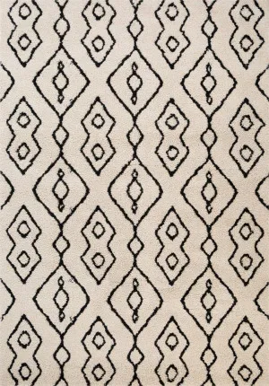 Hiero Bohemian Patterned Rug - Ivory and Charcoal 200cm x 290 cm by Interior Secrets - AfterPay Available by Interior Secrets, a Contemporary Rugs for sale on Style Sourcebook