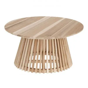 Irune 80cm Solid Timber Round Coffee Table - Natural by Interior Secrets - AfterPay Available by Interior Secrets, a Coffee Table for sale on Style Sourcebook
