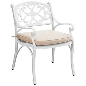 Marco Cast Aluminium Outdoor Dining Armchair, White by CHL Enterprises, a Outdoor Chairs for sale on Style Sourcebook