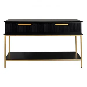 Aimee Console Table, 140cm, Black / Gold by Cozy Lighting & Living, a Console Table for sale on Style Sourcebook