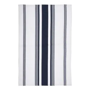 Eleanor 6 Piece Cotton Rich Tea Towel Set, Navy Stripe by j.elliot HOME, a Tea Towels for sale on Style Sourcebook