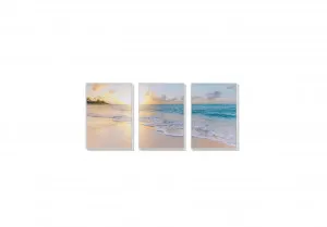 Set of 3 Ocean Sunset Wall Art Canvas 3 sizes available 60cm x 40cm by Luxe Mirrors, a Artwork & Wall Decor for sale on Style Sourcebook