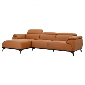 Claremont Italian Leather Corner Sofa, 2.5 Seater with LHF Chaise, Tan by OZW Furniture, a Sofas for sale on Style Sourcebook