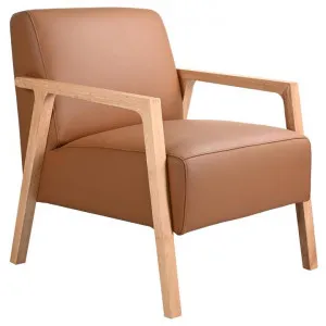 Rocella Italian Leather Leisure Armchair, Tan by OZW Furniture, a Chairs for sale on Style Sourcebook