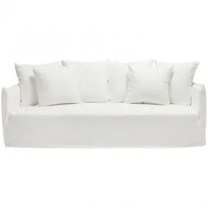 Como Linen Sofa White - 3 Seater by James Lane, a Sofas for sale on Style Sourcebook