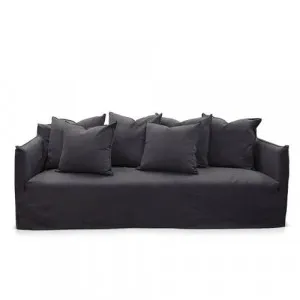 Como Linen Sofa Charcoal - 3.5 Seater by James Lane, a Sofas for sale on Style Sourcebook