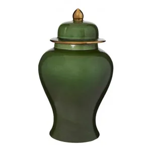 Grenfel Porcelain Jar, Large, Green by Florabelle, a Vases & Jars for sale on Style Sourcebook