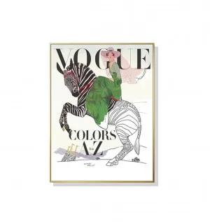 Vintage Vogue Lady Wall Art Canvas 4 sizes available 70cm x 50cm by Luxe Mirrors, a Artwork & Wall Decor for sale on Style Sourcebook