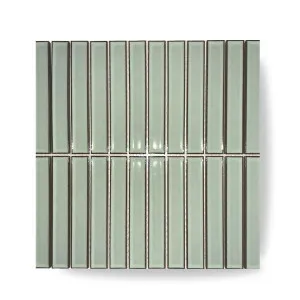 Convex Fingers Sage 20x145 (299x296) by Groove Tiles, a Mosaic Tiles for sale on Style Sourcebook