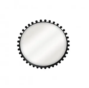 Brighton Black Round Wall Mirror 120cm by Luxe Mirrors, a Mirrors for sale on Style Sourcebook