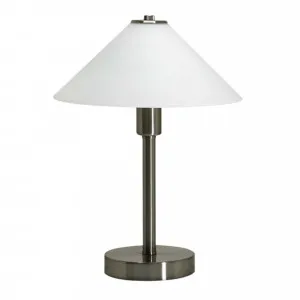 Ohio Opal Matt Glass Table Lamp Nickel by Telbix, a Table & Bedside Lamps for sale on Style Sourcebook