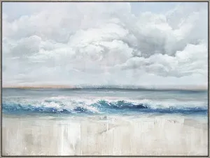 Shoreline' Canvas in Antique Silver Frame by Style My Home, a Painted Canvases for sale on Style Sourcebook