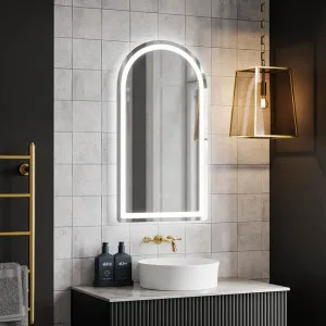 Ingrain Arch Shaped Frameless Frontlit and Backlit LED Mirror 500mm by 900mm by Ingrain, a Vanity Mirrors for sale on Style Sourcebook