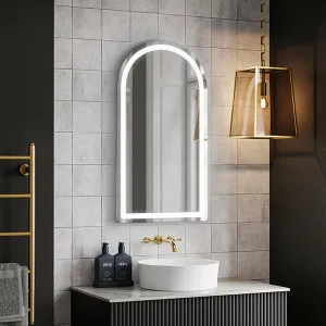 Ingrain Arch Shaped Frameless Frontlit LED Mirror 500mm by 900mm by Ingrain, a Vanity Mirrors for sale on Style Sourcebook