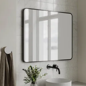 Ingrain Rectangle Matte Black Framed Mirror 750mm by 900mm by Ingrain, a Vanity Mirrors for sale on Style Sourcebook