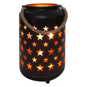 Barcombe Metal LED Lantern, Large by New Oriental, a Lanterns for sale on Style Sourcebook