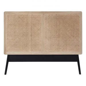Sandro Mindi Wood & Rattan Bed Headboard, Queen, Aged Natural by Chateau Legende, a Bed Heads for sale on Style Sourcebook