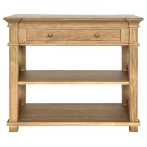 Heston Oak Timber Console Table, 90cm, Natural Oak by Elegance Provinciale, a Console Table for sale on Style Sourcebook