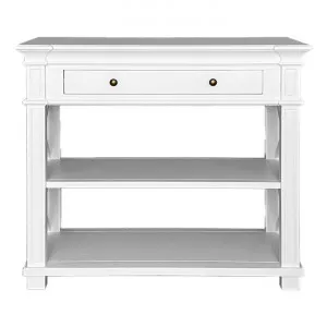 Heston Birch Timber Console Table, 90cm, Matt White by Elegance Provinciale, a Console Table for sale on Style Sourcebook