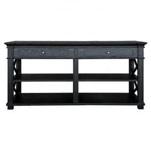 Heston Oak Timber Console Table, 160cm, Black Oak by Elegance Provinciale, a Console Table for sale on Style Sourcebook