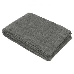 Lancaster Wool Throw, 230x130cm, Grey by Florabelle, a Throws for sale on Style Sourcebook