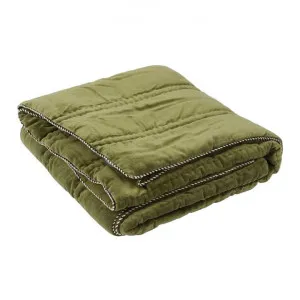 Chelsea Velvet Throw, 180x130cm, Green by Florabelle, a Throws for sale on Style Sourcebook