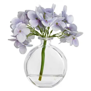 Fleur Artificial Hydrangea in Bud Vase, Blue Flower, 19cm by Glamorous Fusion, a Plants for sale on Style Sourcebook
