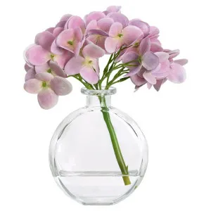 Fleur Artificial Hydrangea in Bud Vase, Pink Flower, 19cm by Glamorous Fusion, a Plants for sale on Style Sourcebook