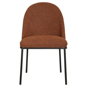 Zermat Boucle Fabric Dining Chair, Terracotta by Viterbo Modern Furniture, a Dining Chairs for sale on Style Sourcebook
