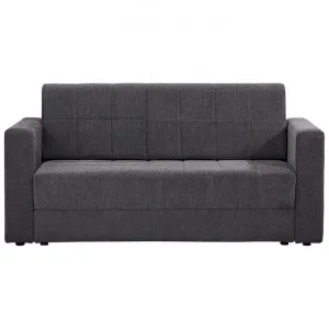 Elora Fabric Fold Out Sofa Bed, Queen, Charcoal by Charming Living, a Sofa Beds for sale on Style Sourcebook