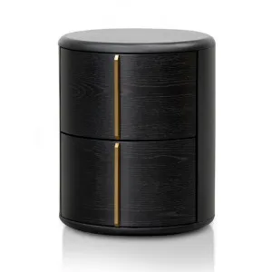 Leonard 46cm Round Bedside Table - Black by Interior Secrets - AfterPay Available by Interior Secrets, a Bedside Tables for sale on Style Sourcebook