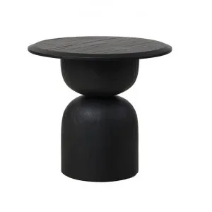 Gabriel Round Side Table - Full Black by Interior Secrets - AfterPay Available by Interior Secrets, a Side Table for sale on Style Sourcebook